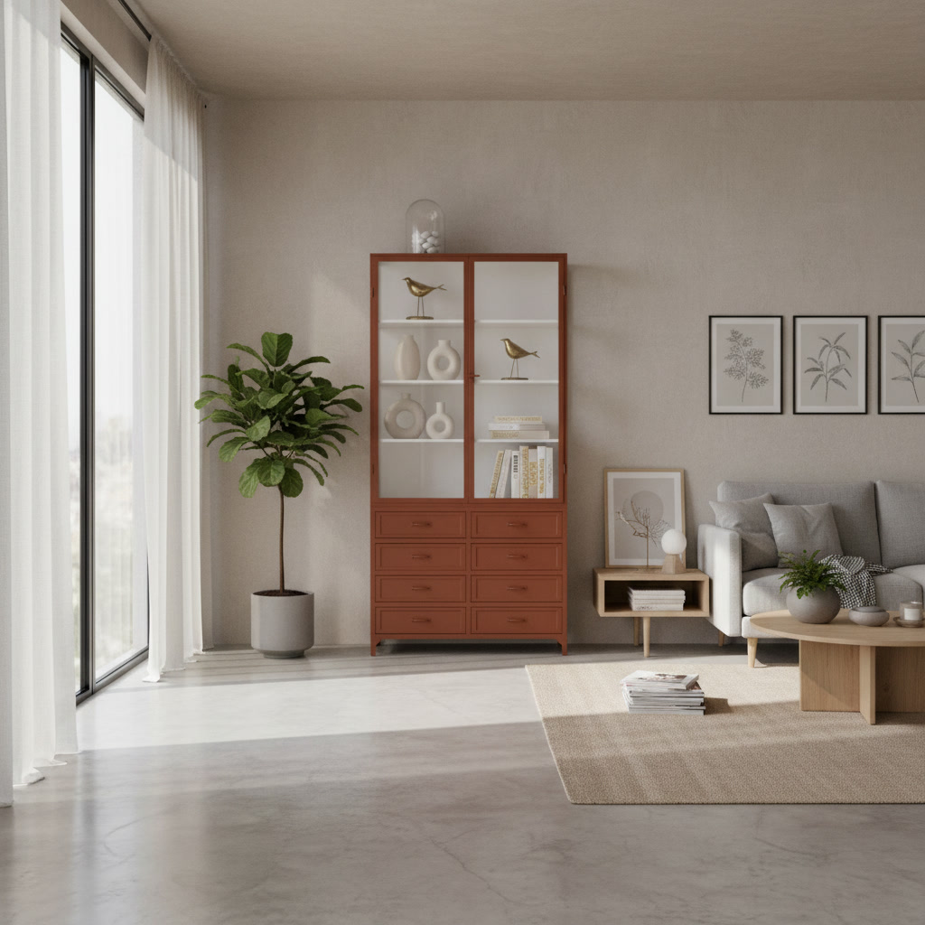 Iron cabinet with 2 plus 2 doors